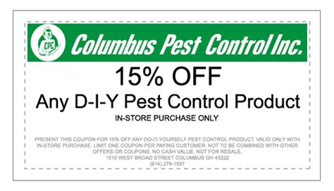 To take advantage of your members only discount, be sure you are logged in to your domyown account. Do-It-Yourself | Columbus Pest Control Inc