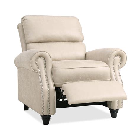 Flash furniture brown vintage faux leather swivel recliner. Homesvale Cari Push Back Recliner Chair in Multiple Colors ...