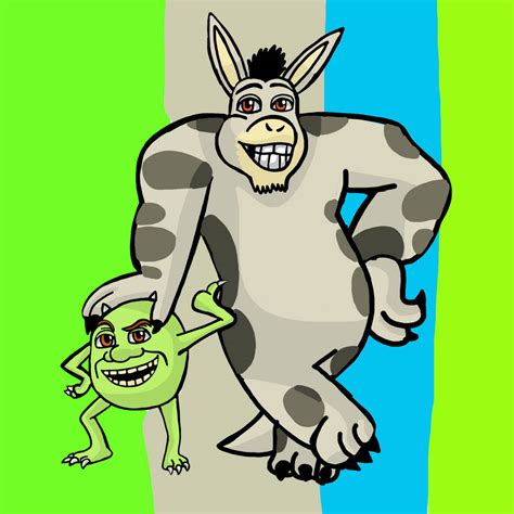 Shrek Wazowski And Donkey P Sullivan By Robynhillzone1994 On Deviantart