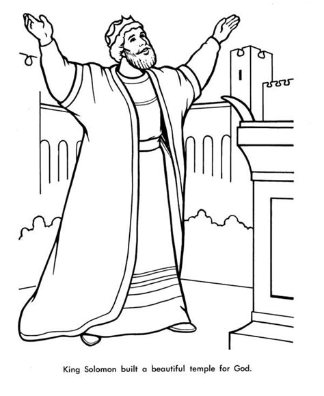King coloring page from royal family category. King Solomon Built a Beautiful Temple fro God Coloring ...