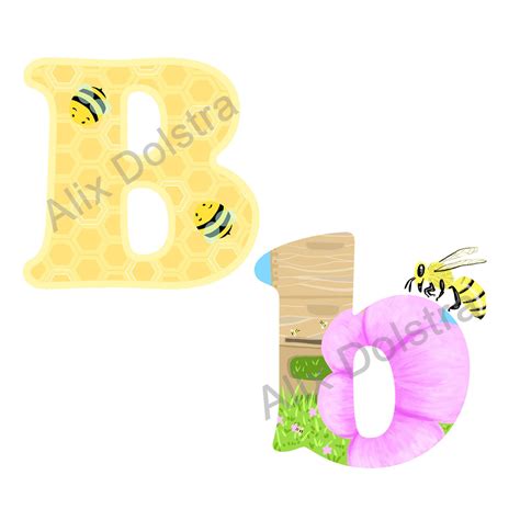B Is For Bee Png Clip Art Set Alphabet Letters Learning For Etsy
