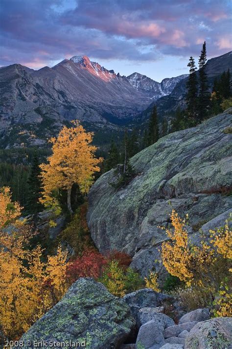 Autumn Sunset Bear Lake Area Rocky Mountain National Park Images