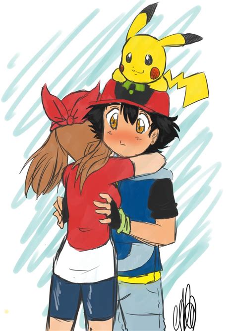 hug by sandrasandra11 on deviantart pokémon heroes pokemon ash and misty ash pokemon