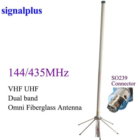 Uv 144 435mhz Dual Band Vhf Uhf Omni Fiberglass Base Antenna So239 Sl16