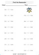 math division worksheets  primary math students