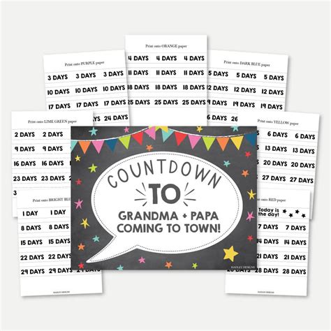 Printable Birthday Countdown Template Hadley Designs