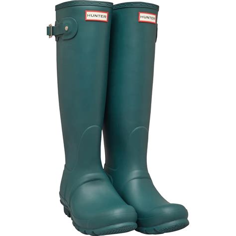 Buy Hunter Original Womens Tall Wellington Boots Green Jasper