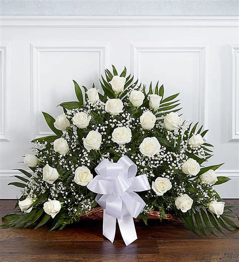 Sincerest Sympathies Fireside Basket White Beautiful Flowers