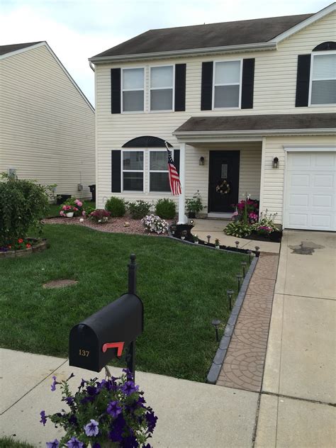 Are you looking for landscaping ideas for front of the house? Expanded my narrow driveway with patio stones.#driveway # ...