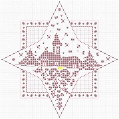 Stickvorlage zählmuster auf papier kreuzstich katze blumen. Decke Stern Weihnachtsdorf | Häkeln / crochet / crocheté_diverses | Pinterest | Weihnachtsdörfer ...
