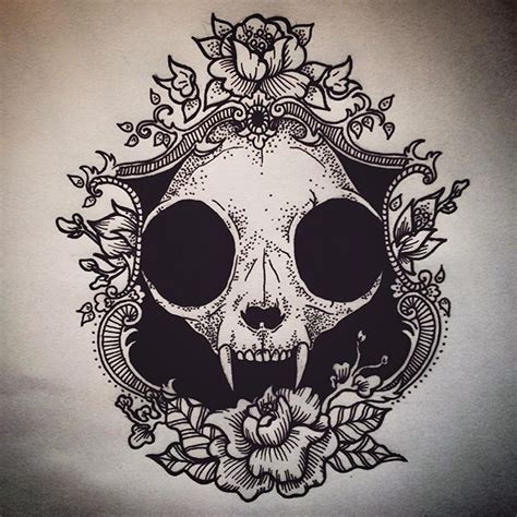 Check out our cat skull selection for the very best in unique or custom, handmade pieces from our bones & skulls shops. cat skull #cat #skull #catskull #tattoo #tattoodesign # ...