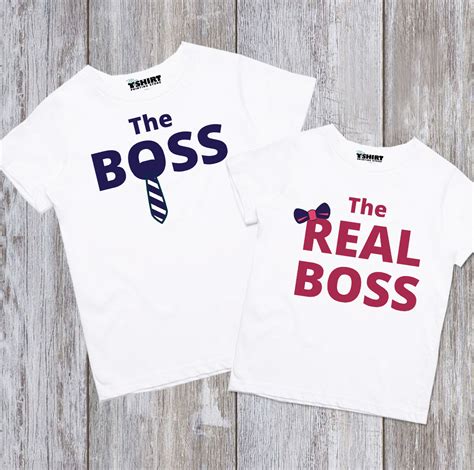 Couple Matching Shirts The Boss And Real Boss For Men And Women My T Shirt Printing Store