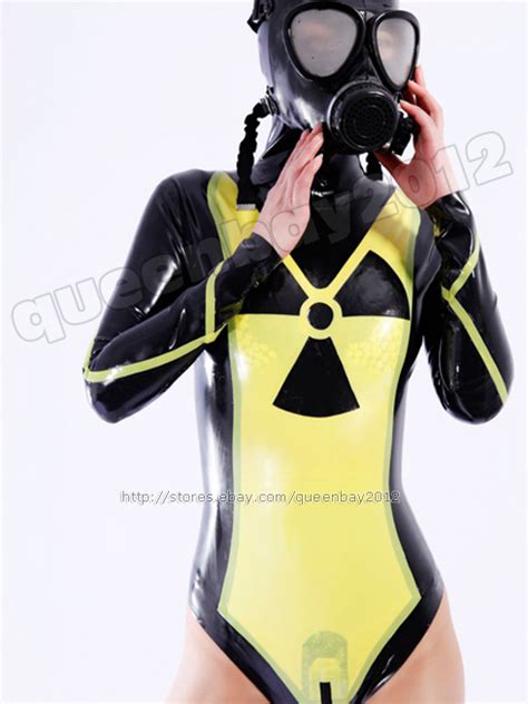 Latex Rubber Gummi Mm Zentai Unitard Gas Mask Catsuit Suit