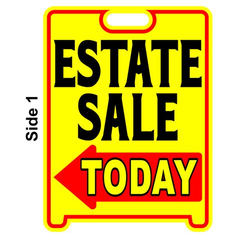 ESTATE SALE TODAY SIGN Sandwich Board~Free Standing~Weather Proof~High ...