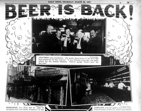 Daily News Announces End Of Prohibition 1933 Photos Happy National