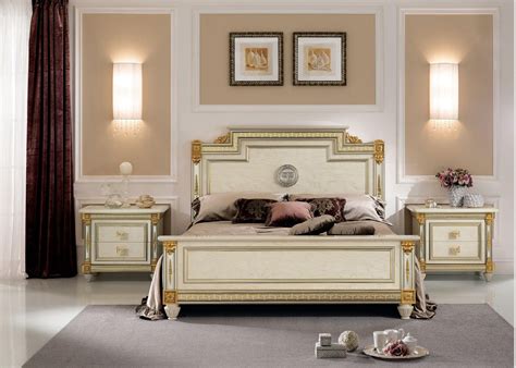 Glossy Ivory Luxury Queen Bedroom Set 3p Liberty Night Esf Made In