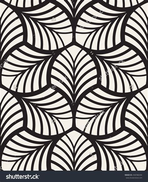 Vector Seamless Pattern Monochrome Graphic Design Decorative