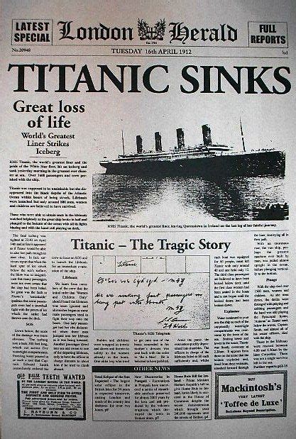 London Herald Titanic Ship Titanic Rms Titanic
