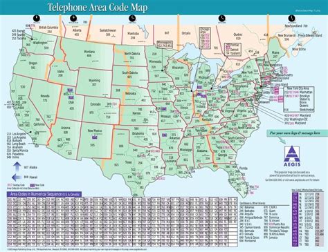 Area Code Map Phone Area Codes Area Codes Map
