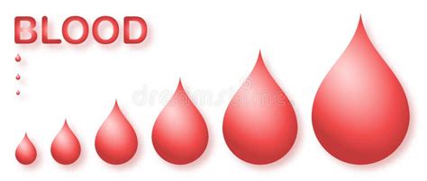 Blood Droplets Set Vector Illustration Stock Vector Illustration Of