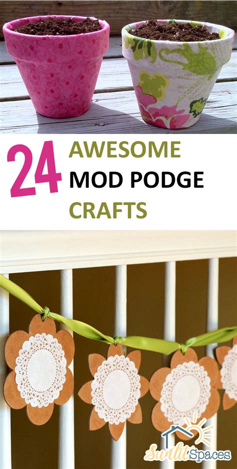 24 Awesome Mod Podge Crafts Sunlit Spaces Diy Home Decor Holiday