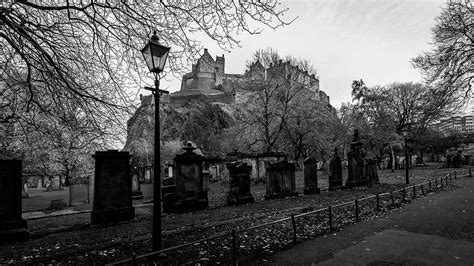 Old Cemetery With Edinburgh Castle In Background Photograph By Jacek