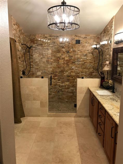 I Love This Bathroom The Stacked Stone Shower Surround Travertine