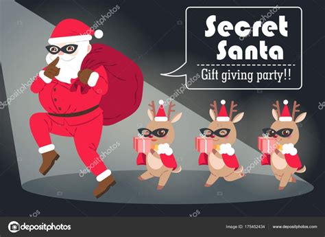 Cartoon Secret Santa — Stock Vector © Estherqueen999