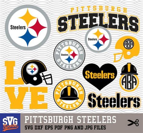 Download PITTSBURGH STEELERS SVG logos, monogram silhouette, cricut, cameo, screen printing Sp-04 ...