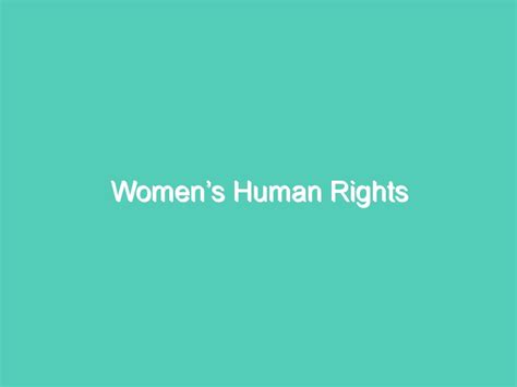 Womens Human Rights Hrdi Human Rights Defense International