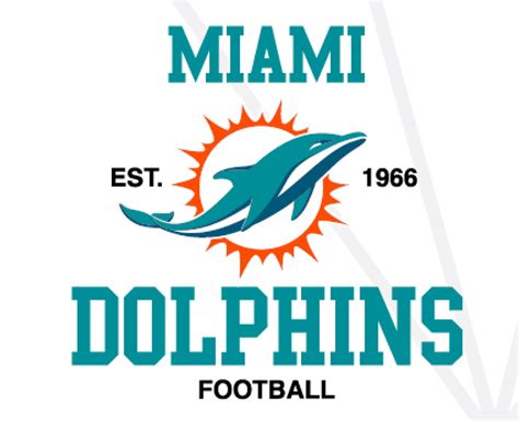 Miami Dolphins Football Svg Png Bundle Repeat Pattern Cricut Etsy