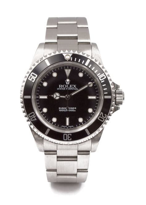 All protective stickers are removed prior to shipping. Rolex Submariner 40mm (No-Date) (2001) | Sandler's ...