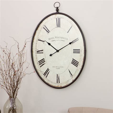 Aspire Home Accents Ines Large Oval 235 In Wall Clock