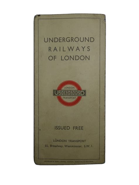 Original Harry Beck London Underground Passenger Map For 1933 Mfr