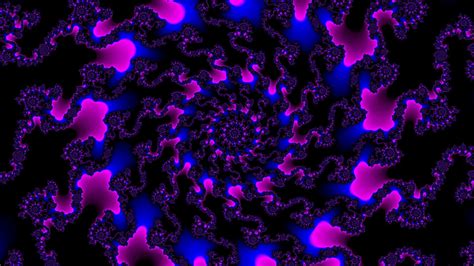 Purple Blue Black Rotation Fractal Spiral Hd Trippy Wallpapers Hd