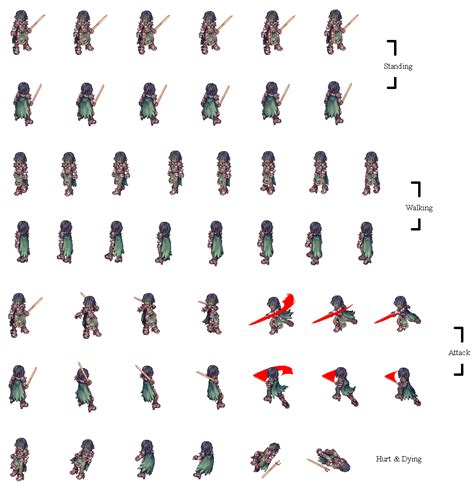 Download Knight Sprites Rpg Character Sprite Sheet Png Png Image With
