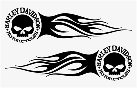 Download Harley Davidson Skull And Flames Transparent Png Download