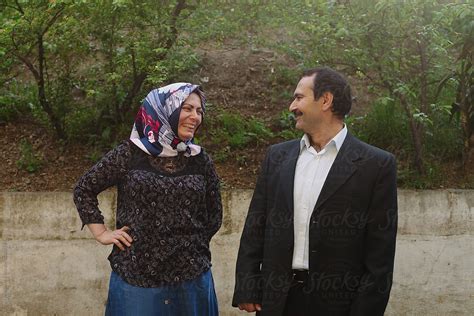Middle Aged Turkish Couple Show Happiness And Affection By Julia