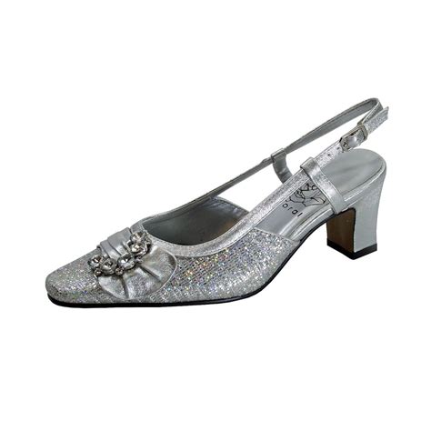 Floral Floral Clea Womens Wide Width Dress Slingback Metallic Shoes