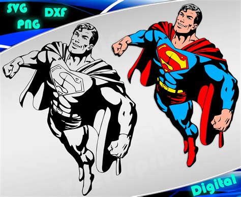 Superman Svg Superheroes Svg Superman Silhouette Stencil File Cricut