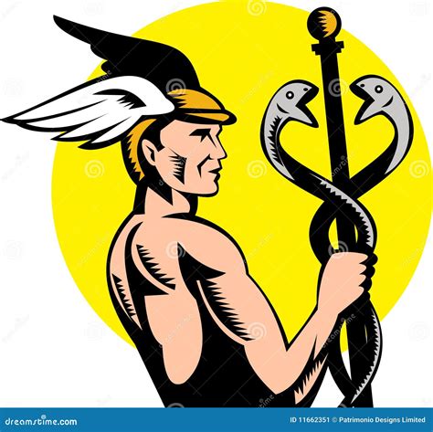 Greek God Hermes Caduceus Stock Image Image 11662351