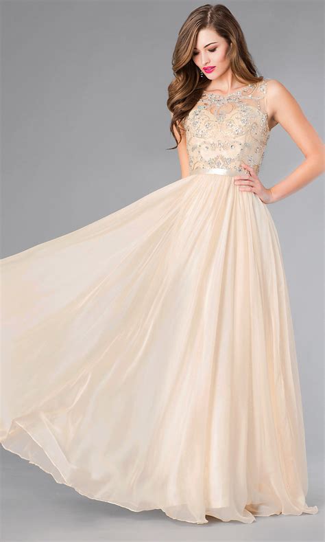 Long Sleeveless Prom Dress Jeweled Evening Gown