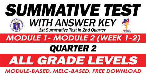 Health 6 quarter 1 week 2: SUMMATIVE TEST with Answer Key (Modules 1-2) 2ND QUARTER ...