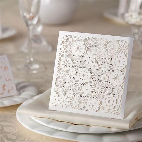 Wedding season is upon us! 10 Petals Laser Cut Wedding Invitations - DIY Wedding ...
