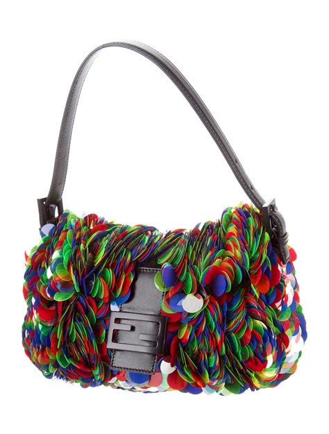 Fendi Multicolor Paillette Embellished Bag Handbags Fen61190 The