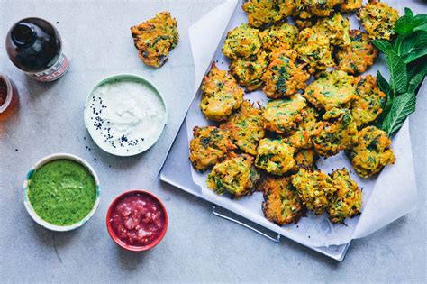 Crispy Pakora With Mint Sauce Rhubarb Chutney — Green Kitchen Stories