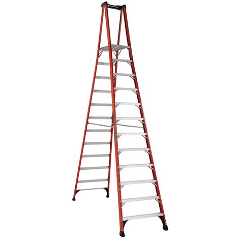 Louisville Ladder 12 Ft Fiberglass Pinnacle Pro Platform Ladder With