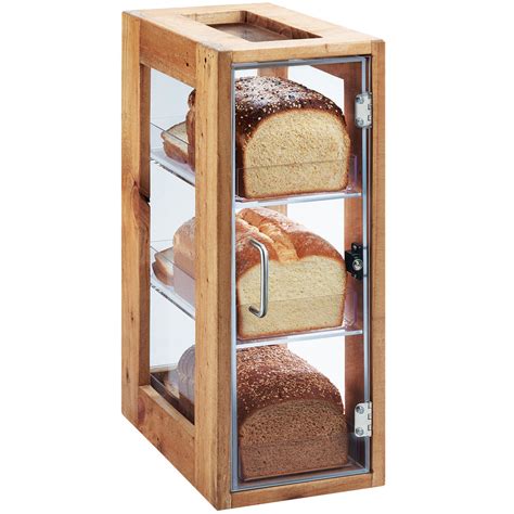 Cal Mil 1204 99 Madera 3 Tier Rustic Pine Bread Display Case 13 X 8
