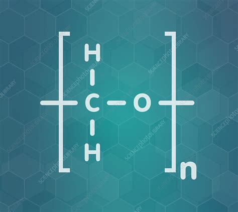 Polyoxymethylene Polymer Chemical Structure Illustration Stock Image