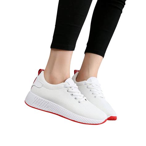 Women Light Walking Tennis Shoes Comfortable Slip On Platform Mesh Sock